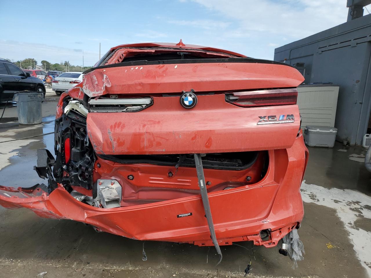 2021 BMW X6 VIN 5YMCY0C0XM9H79257 Copart auction photo, front end / rear end damage thumbnail 6