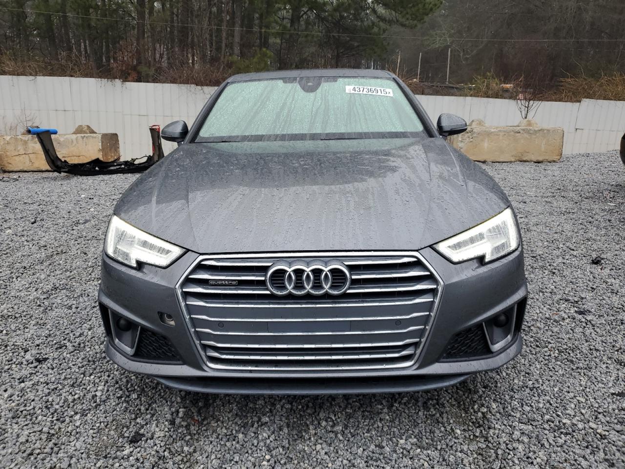 2019 Audi A4 VIN WAUENAF4XKA020242 Copart auction photo, rear end / side damage thumbnail 5