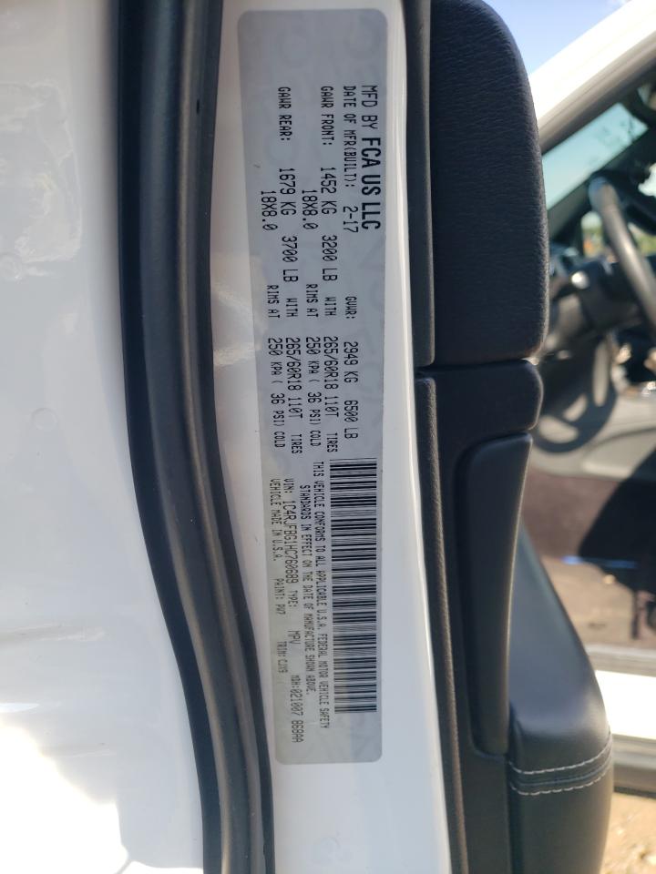 2017 Jeep Grand Cherokee VIN 1C4RJFBG1HC760689 Copart auction photo, side / front end damage thumbnail 13