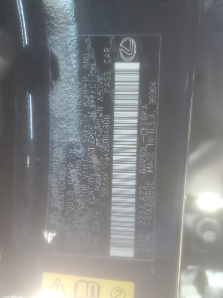 2018 Lexus ES VIN 58ABK1GG4JU084866 Copart auction photo, front end damage thumbnail 13