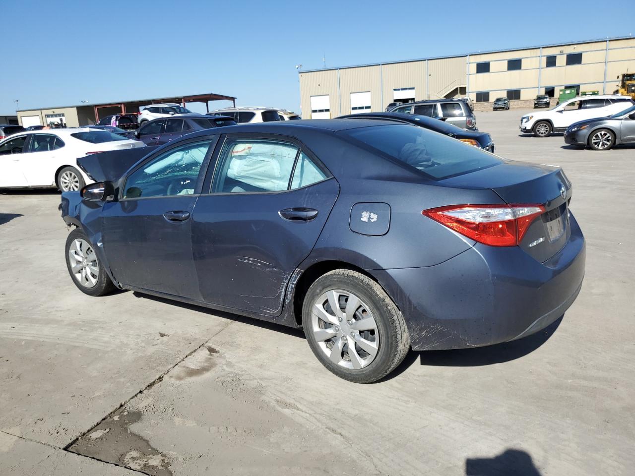2015 Toyota Corolla VIN 5YFBURHE6FP331150 Copart auction photo, front end / hail damage thumbnail 2