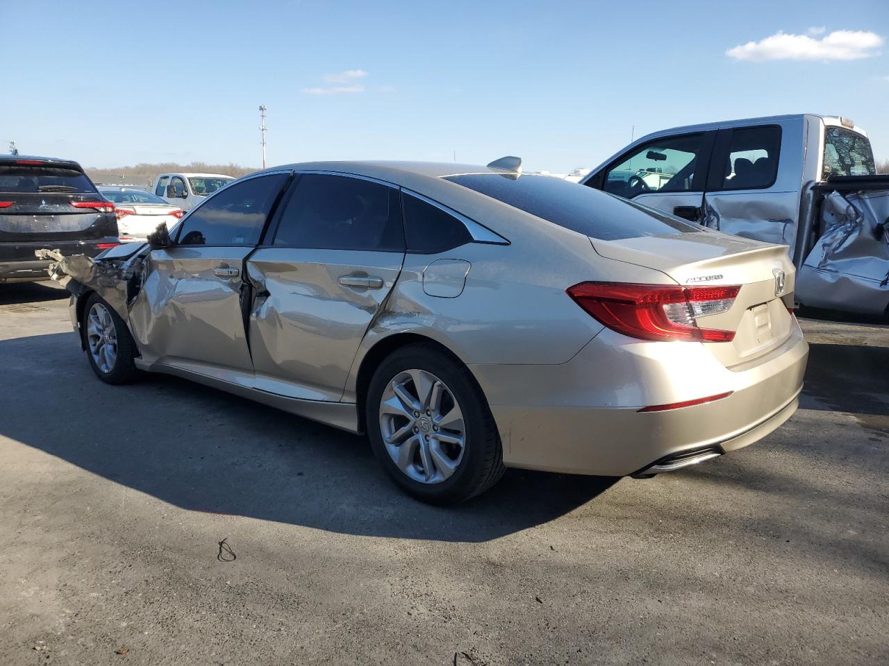 2020 Honda Accord VIN 1HGCV1F1XLA057133 Copart auction photo, side damage thumbnail 2
