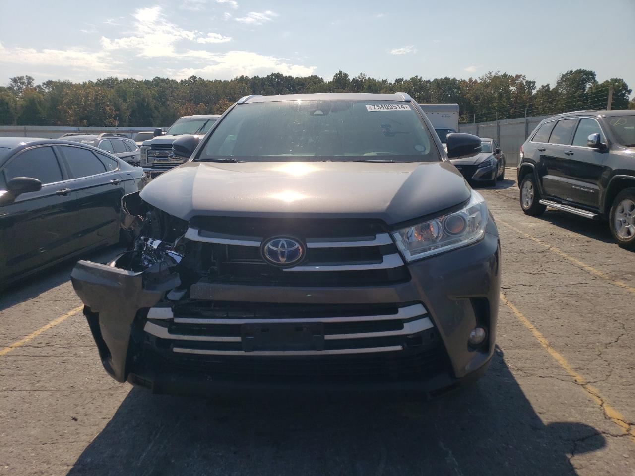 2019 Toyota Highlander VIN 5TDJGRFH7KS065929 Copart auction photo, front end damage thumbnail 5