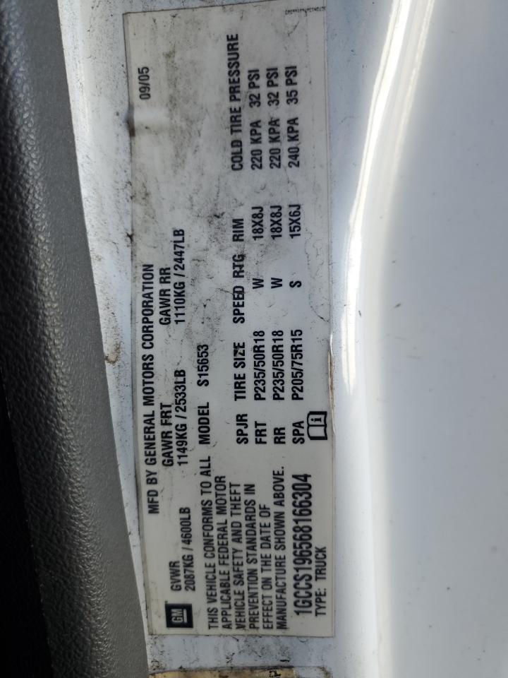2006 Chevrolet Colorado VIN 1GCCS196568166304 Copart auction photo, side / front end damage thumbnail 13