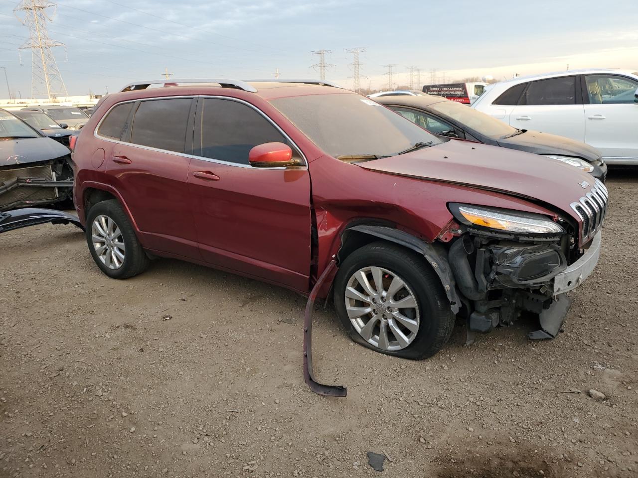 2017 Jeep Cherokee VIN 1C4PJMJS2HW580993 Copart auction photo, front end damage thumbnail 4
