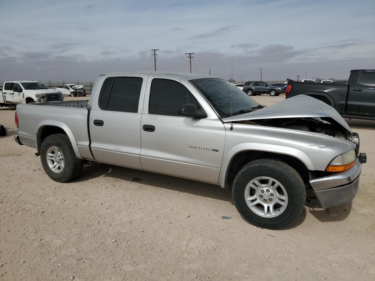 2002 Dodge Dakota VIN 1B7HL48N42S550715 Copart auction photo, front end damage thumbnail 4
