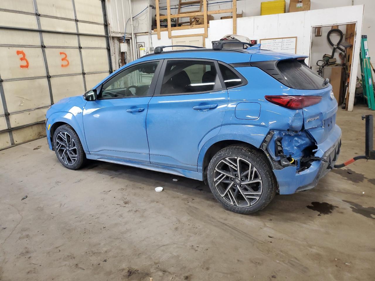 2022 Hyundai Kona VIN KM8K3CA33NU925491 Copart auction photo, rear end damage thumbnail 2