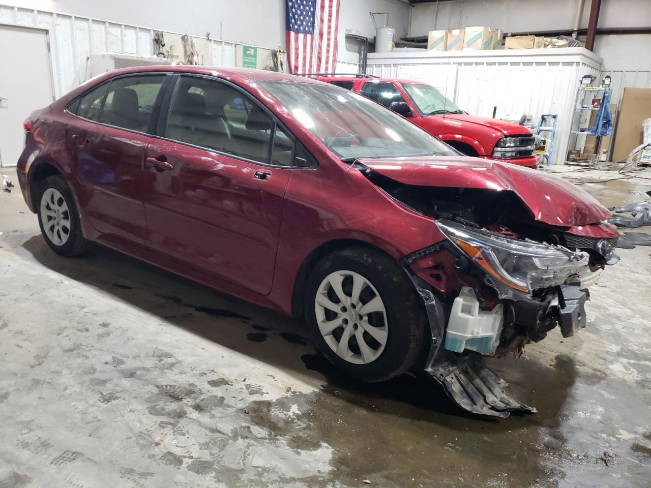 2022 Toyota Corolla VIN JTDEPMAE8NJ217493 Copart auction photo, front end / side damage thumbnail 4