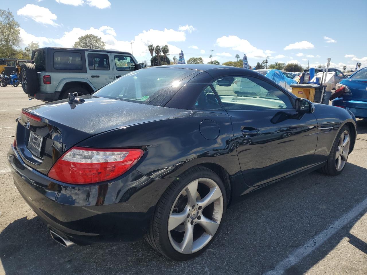 2012 Mercedes-Benz SLK-klasse VIN WDDPK5HA1CF033101 Copart auction photo, rear end damage thumbnail 3