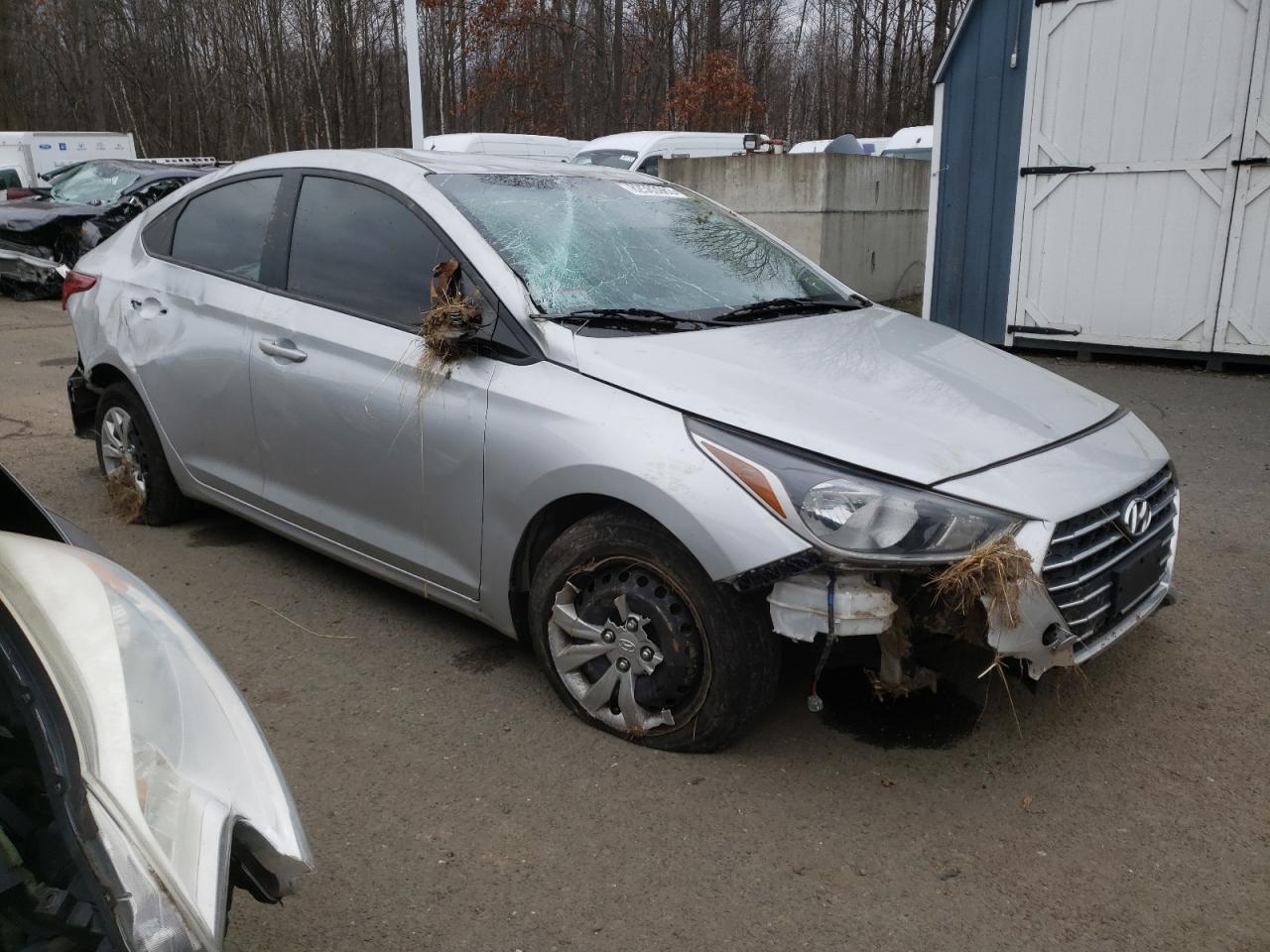 2021 Hyundai Accent VIN 3KPC24A62ME128626 Copart auction photo, all over damage thumbnail 4