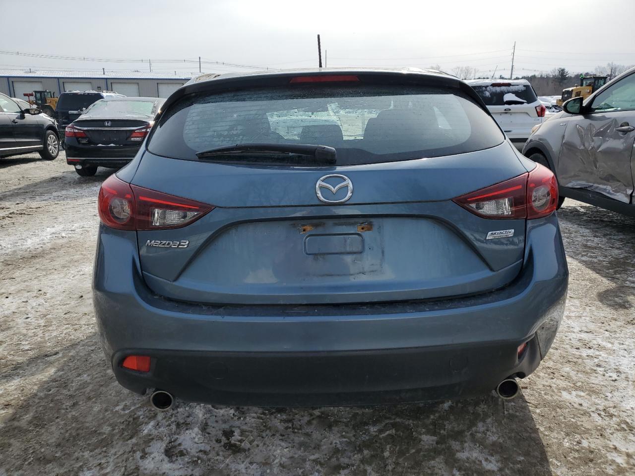 2014 Mazda 3 VIN JM1BM1K71E1205616 Copart auction photo, top/roof damage thumbnail 6