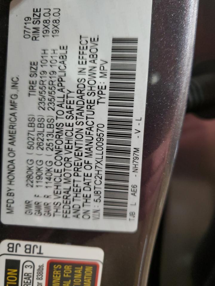 2020 Acura RDX VIN 5J8TC2H7XLL009570 Copart auction photo, front end damage thumbnail 13