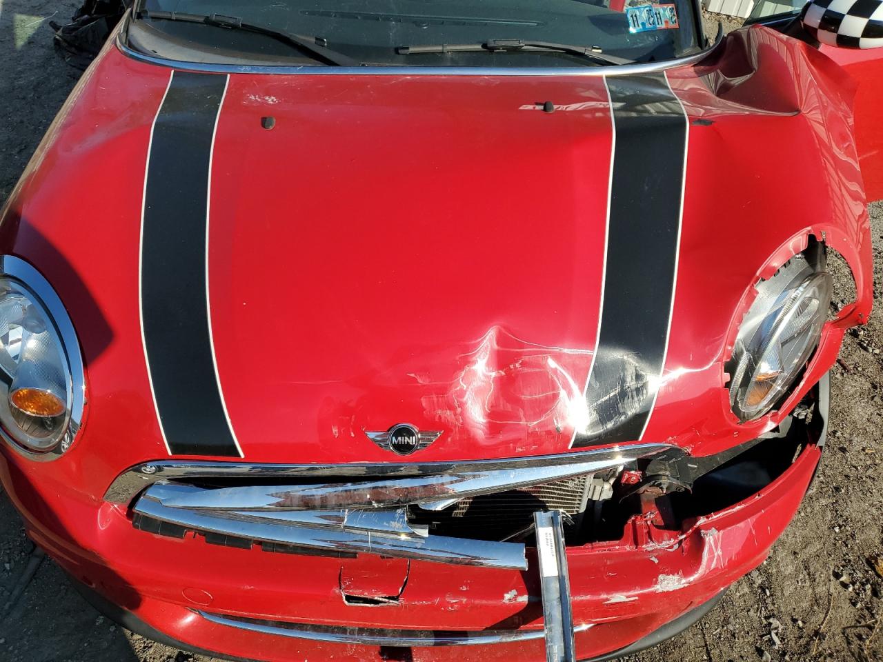 2013 MINI Cooper VIN WMWZN3C58DT265980 Copart auction photo, front end damage thumbnail 11