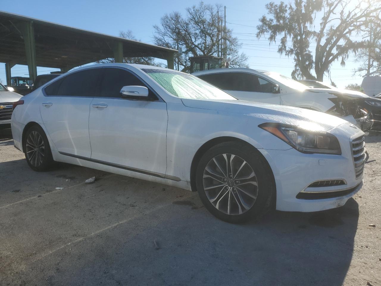 2015 Hyundai Genesis VIN KMHGN4JE8FU062888 Copart auction photo, front end / rear end damage thumbnail 4