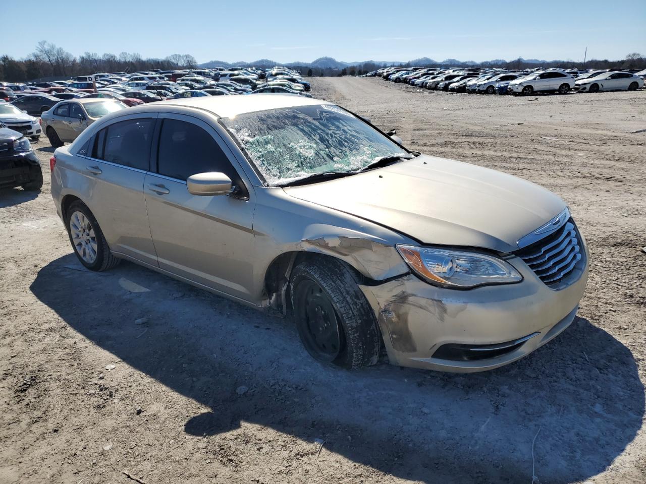 2014 Chrysler 200 VIN 1C3CCBAB3EN235944 Copart auction photo, front end / undercarriage damage thumbnail 4