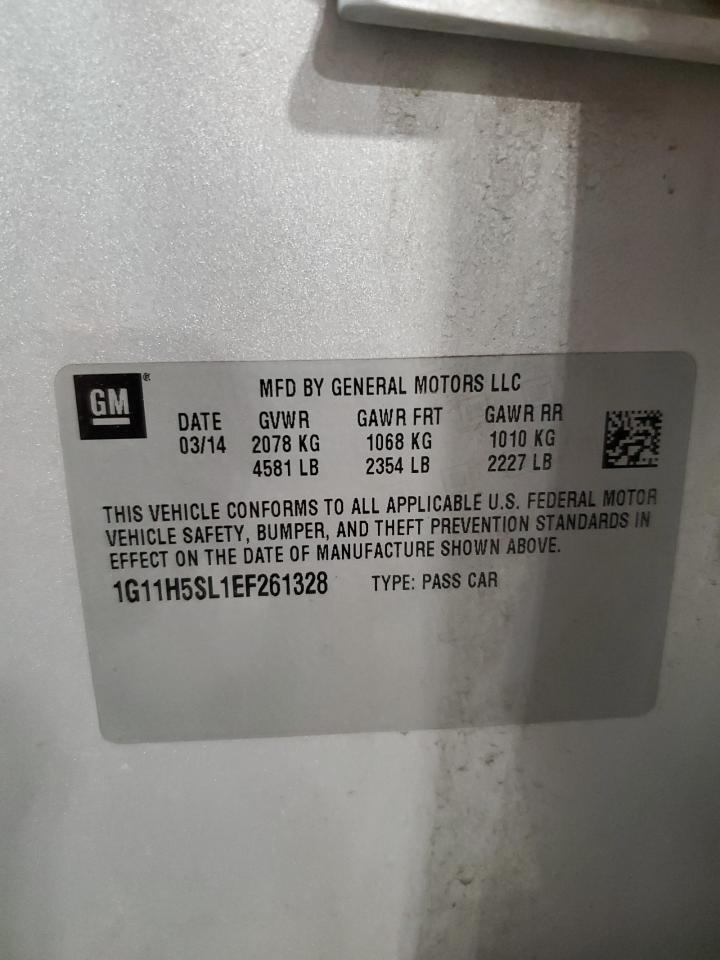 2014 Chevrolet Malibu VIN 1G11H5SL1EF261328 Copart auction photo, side / front end damage thumbnail 12