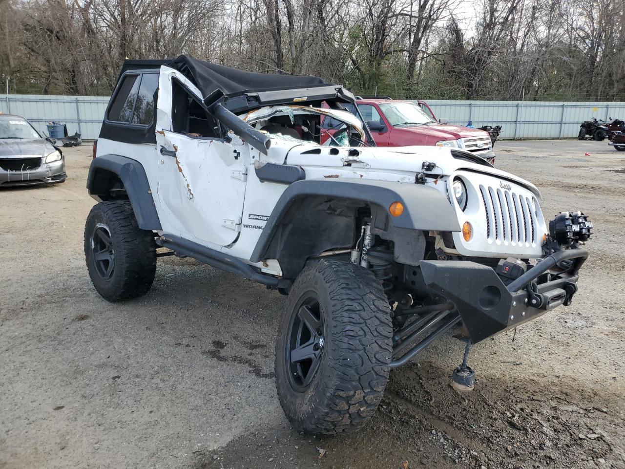 2013 Jeep Wrangler VIN 1C4AJWAG4DL622055 Copart auction photo, all over damage thumbnail 4