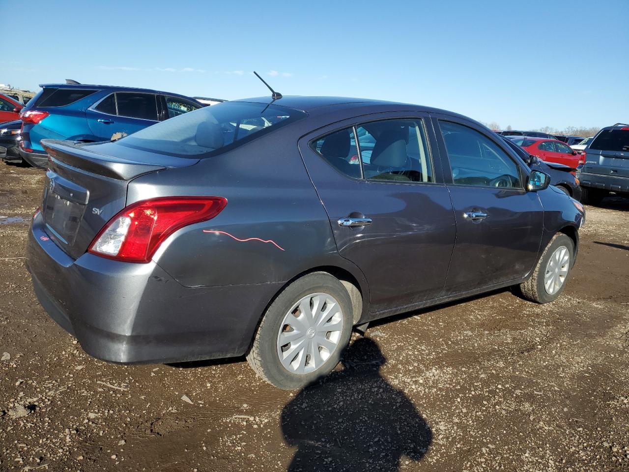 2017 Nissan Versa VIN 3N1CN7AP4HL852999 Copart auction photo, front end / side damage thumbnail 3