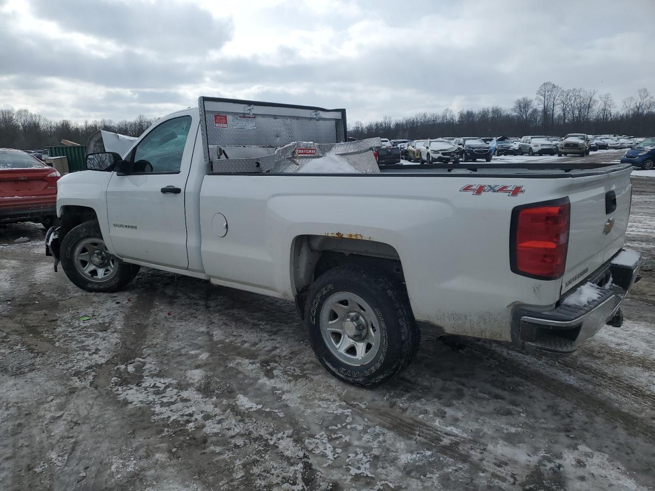 2014 Chevrolet Silverado VIN 1GCNKPECXEZ344790 Copart auction photo, front end damage thumbnail 2