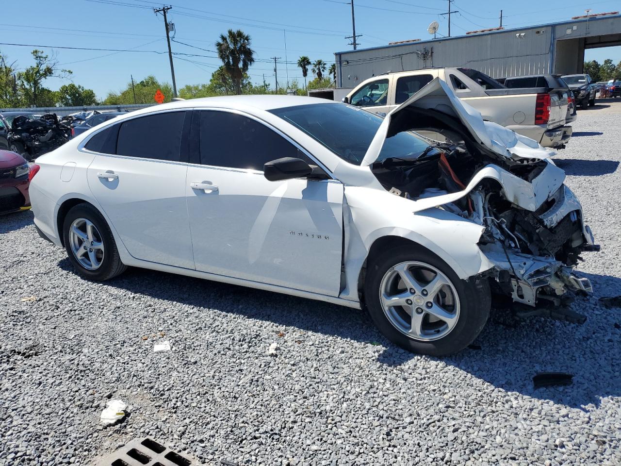 2017 Chevrolet Malibu VIN 1G1ZB5STXHF278122 Copart auction photo, front end / side damage thumbnail 4