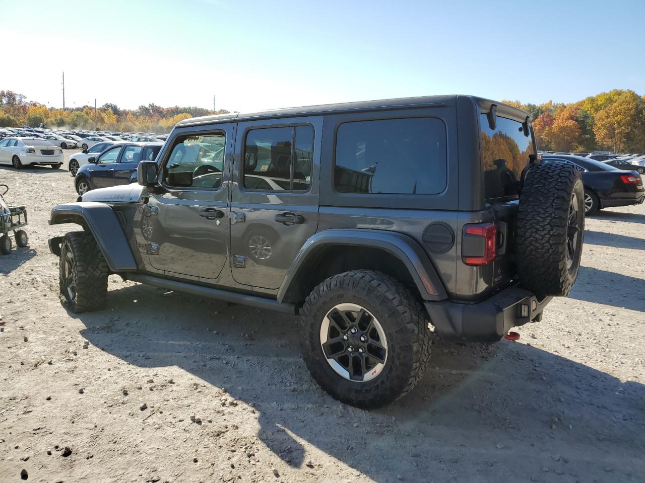 2018 Jeep Wrangler VIN 1C4HJXFG3JW119754 Copart auction photo, front end / side damage thumbnail 2