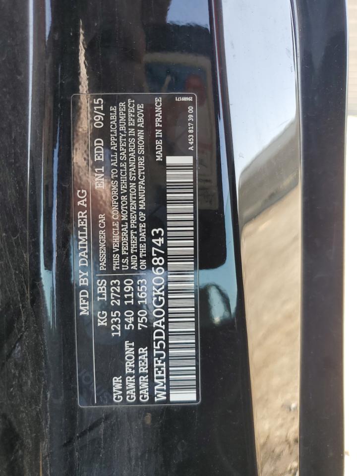 2016 Smart Fortwo VIN WMEFJ5DA0GK068743 Copart auction photo, front end damage thumbnail 14
