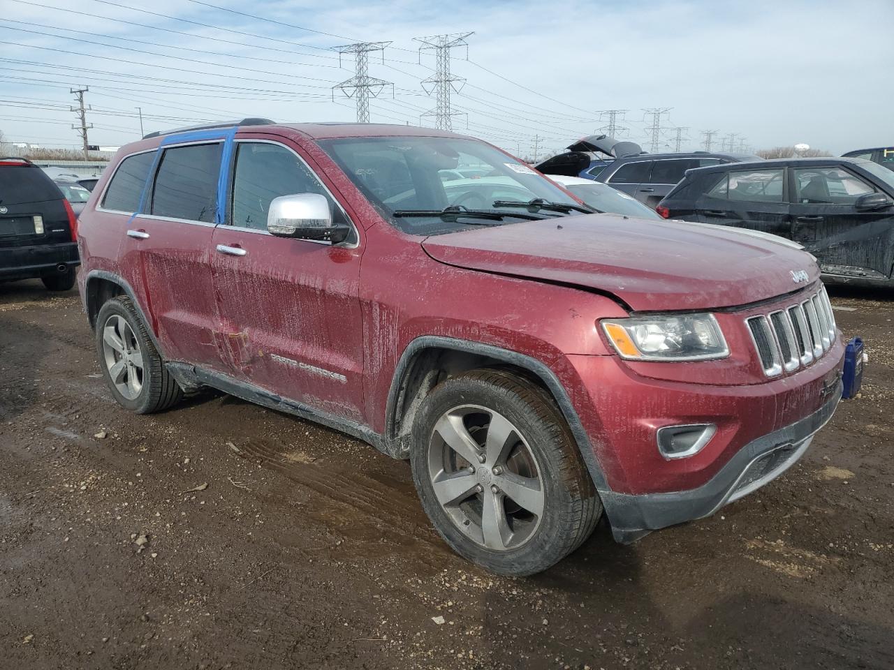 2014 Jeep Grand Cherokee VIN 1C4RJFBG9EC579769 Copart auction photo, side damage thumbnail 4