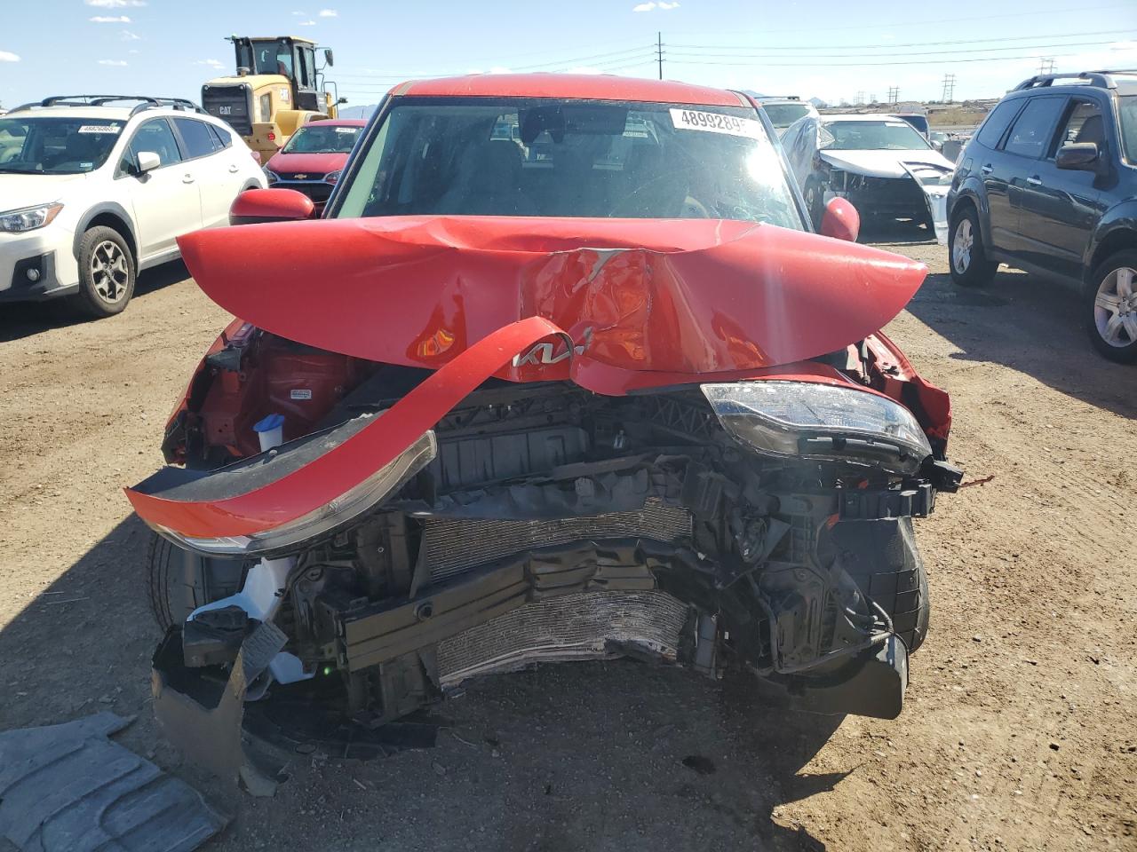 2022 KIA Soul VIN KNDJ23AU9N7186573 Copart auction photo, front end / frame damage damage thumbnail 5