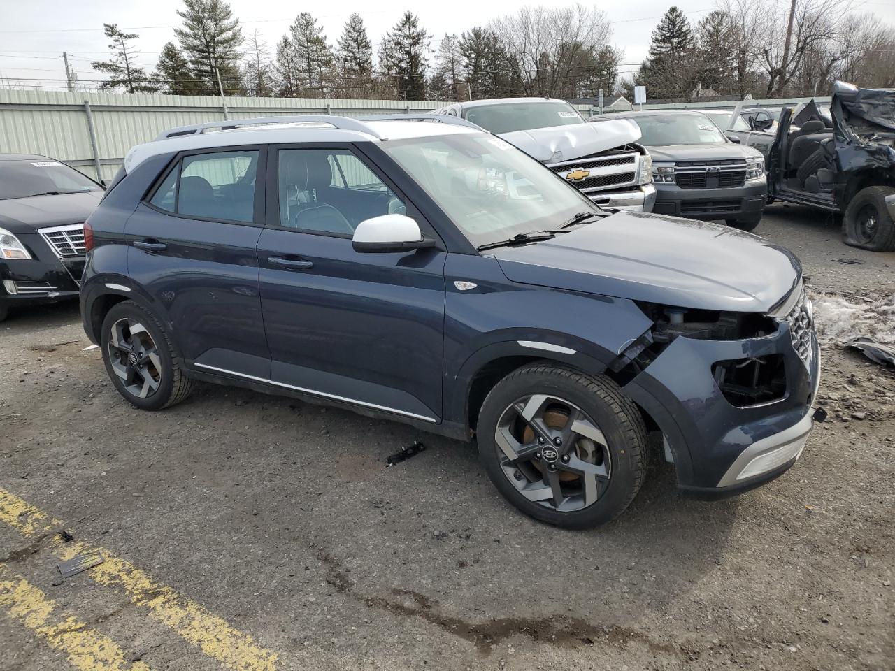 2021 Hyundai Venue VIN KMHRC8A30MU081694 Copart auction photo, front end damage thumbnail 4