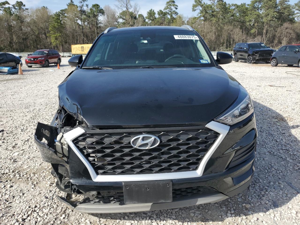 2021 Hyundai Tucson VIN KM8J33AL7MU411783 Copart auction photo, front end / side damage thumbnail 5