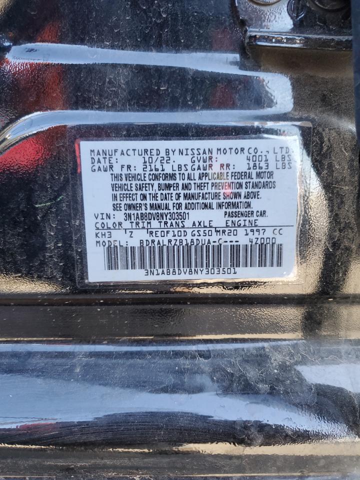 2022 Nissan Sentra VIN 3N1AB8DV8NY303501 Copart auction photo, front end / side damage thumbnail 12