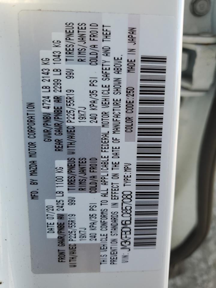 2020 Mazda CX-5 VIN JM3KFBDM6L0857080 Copart auction photo, front end / minor dent/scratches damage thumbnail 12