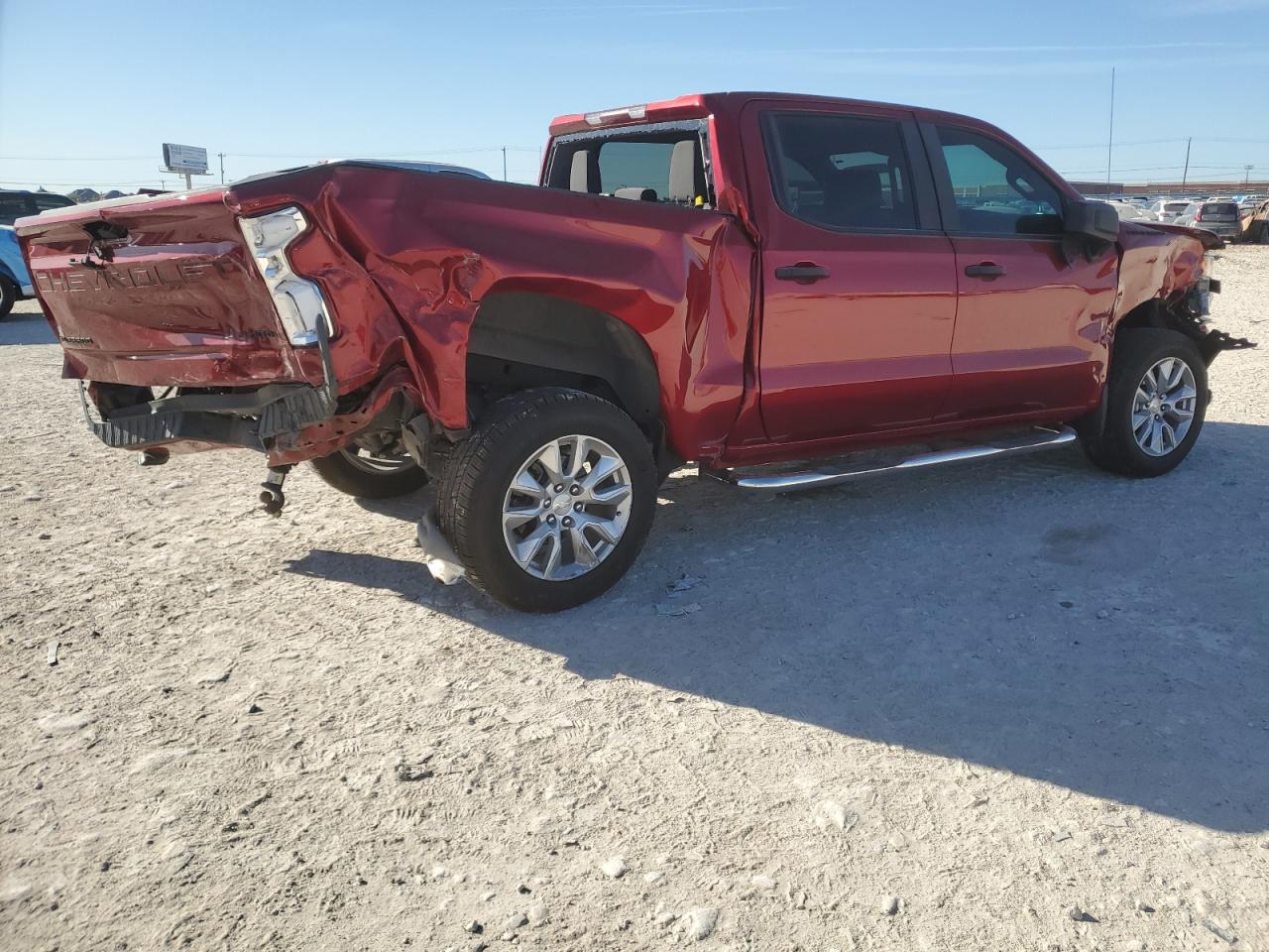 2021 Chevrolet Silverado VIN 1GCPWBEK1MZ173563 Copart auction photo, all over damage thumbnail 3