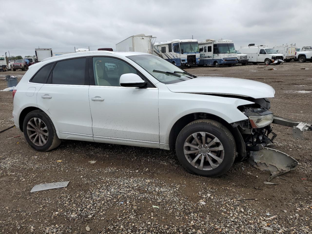 2015 Audi Q5 VIN WA1LFAFPXFA114543 Copart auction photo, front end / side damage thumbnail 4