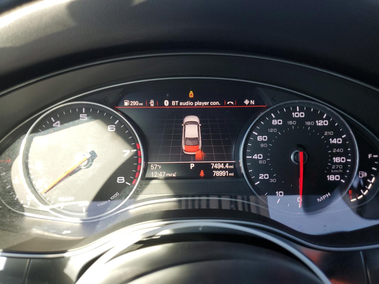 2017 Audi A6 VIN WAUG8AFC0HN134405 Copart auction photo, rear end / side damage thumbnail 9