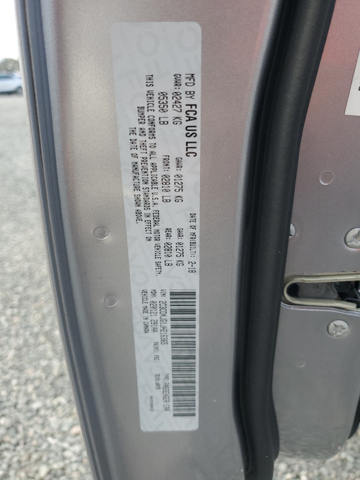 2018 Dodge Charger VIN 2C3CDXJG1JH216365 Copart auction photo, rear end damage thumbnail 14