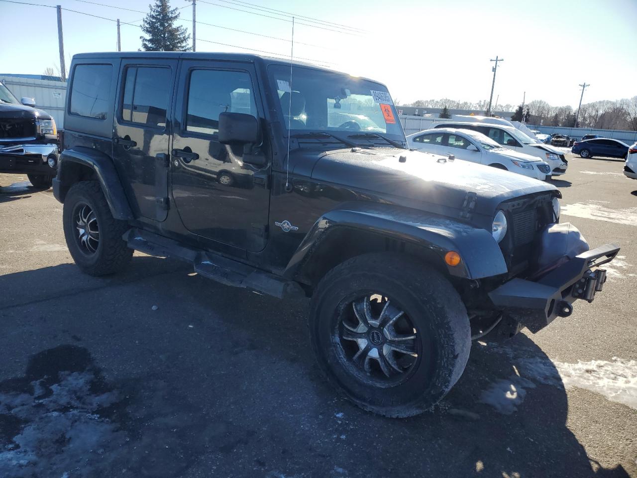 2013 Jeep Wrangler VIN 1C4BJWDG1DL580413 Copart auction photo, undercarriage / front end damage thumbnail 4