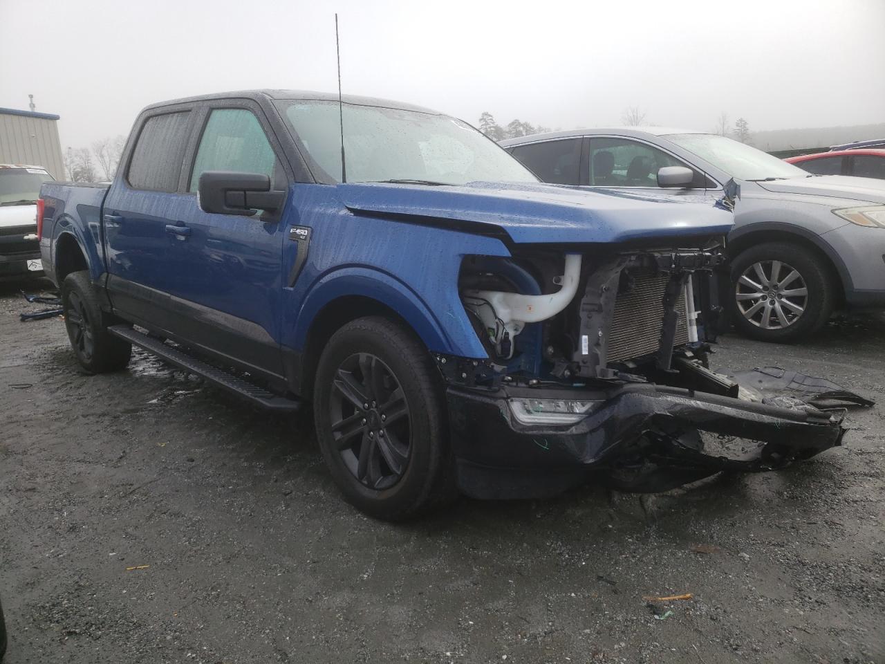 2023 Ford F-150 VIN 1FTFW1E55PKE50843 Copart auction photo, front end / side damage thumbnail 4