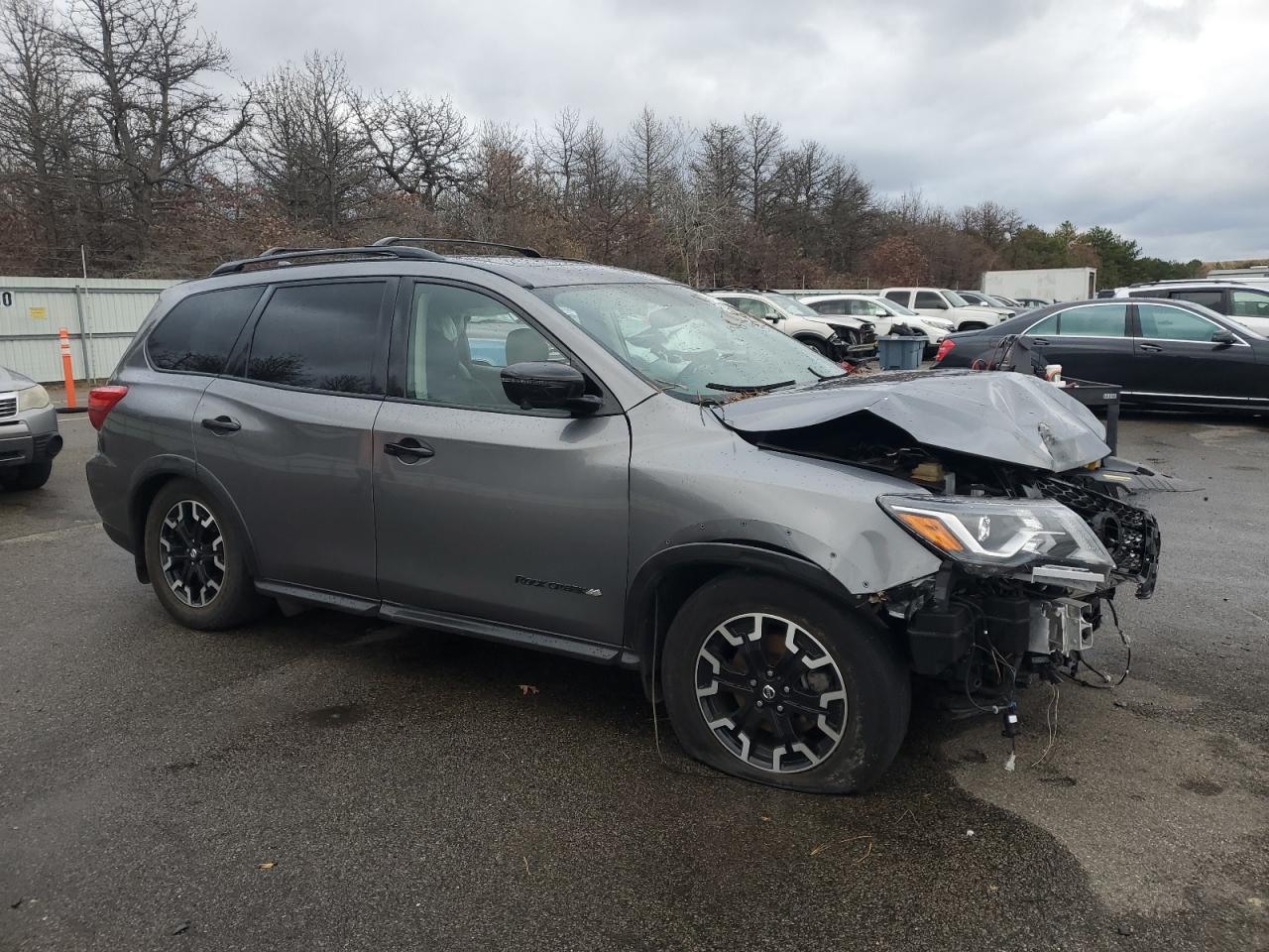 2020 Nissan Pathfinder VIN 5N1DR2CM2LC643935 Copart auction photo, side / front end damage thumbnail 4
