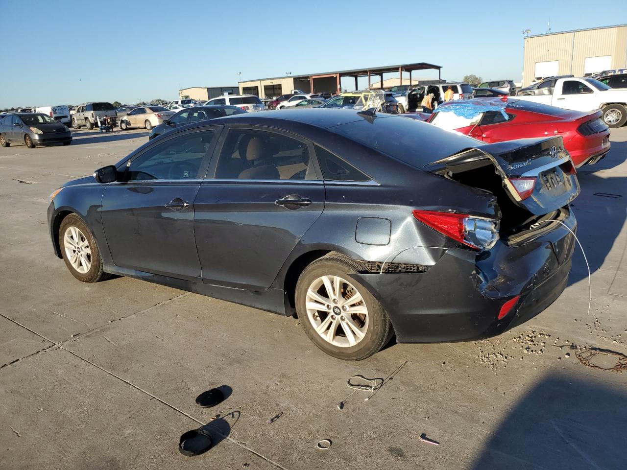 2014 Hyundai Sonata VIN 5NPEB4AC6EH839242 Copart auction photo, rear end damage thumbnail 2