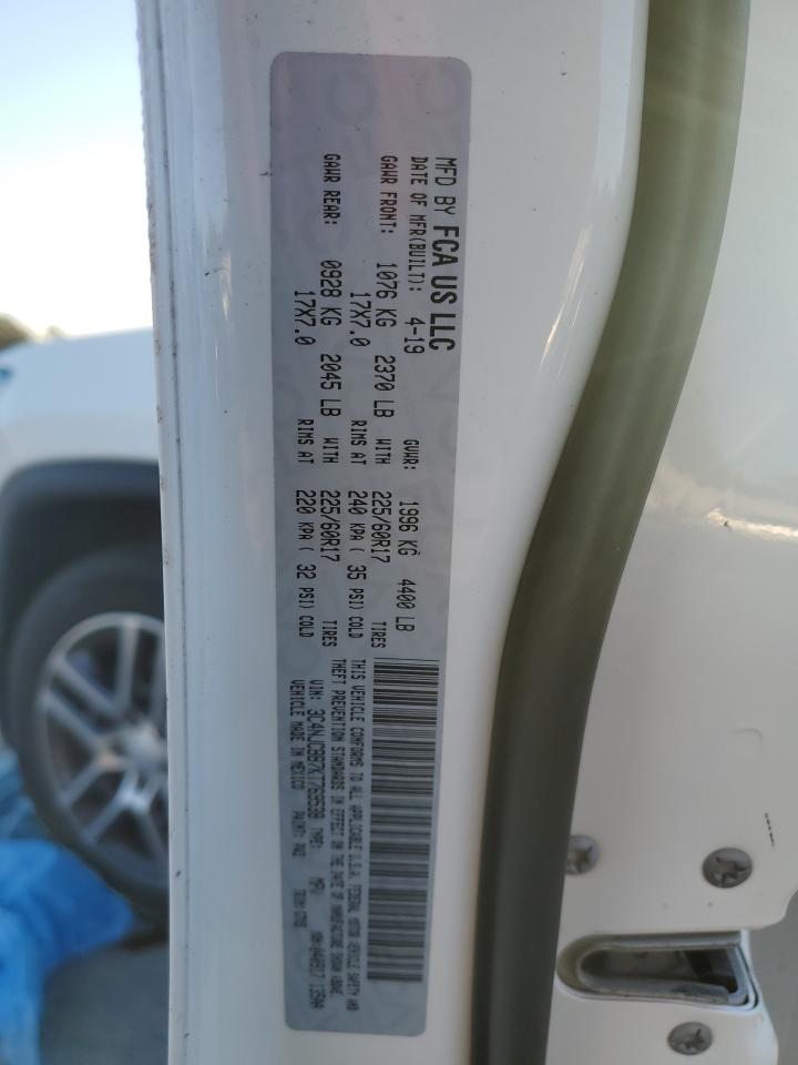 2019 Jeep Compass VIN 3C4NJCBB7KT769538 Copart auction photo, front end damage thumbnail 13