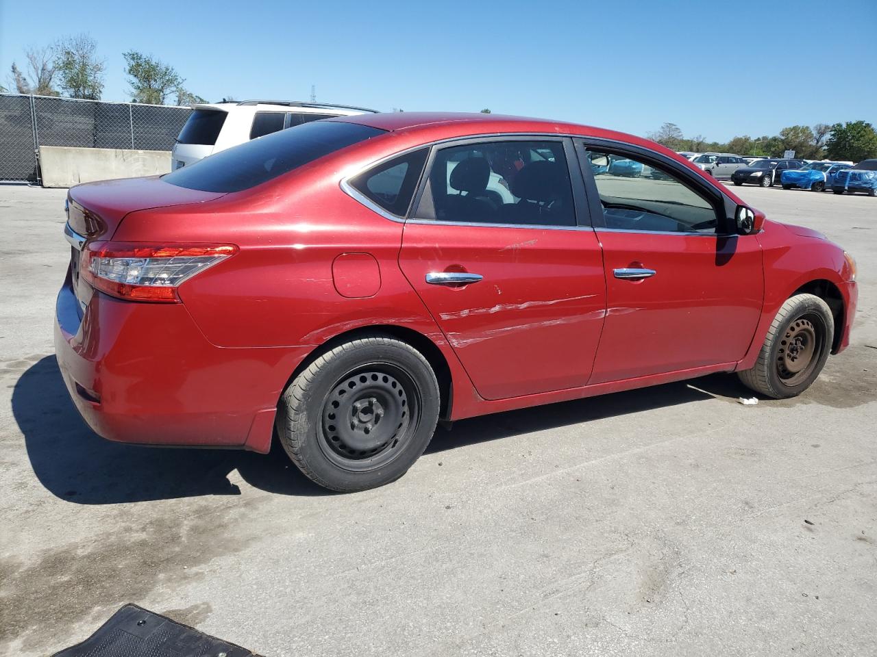 2014 Nissan Sentra VIN 3N1AB7AP1EL685013 Copart auction photo, side / minor dent/scratches damage thumbnail 3