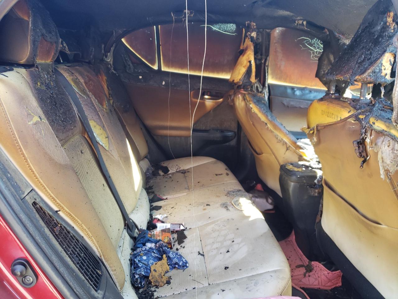 2012 Lexus CT VIN JTHKD5BH9C2088258 Copart auction photo, burn - interior / burn damage thumbnail 10