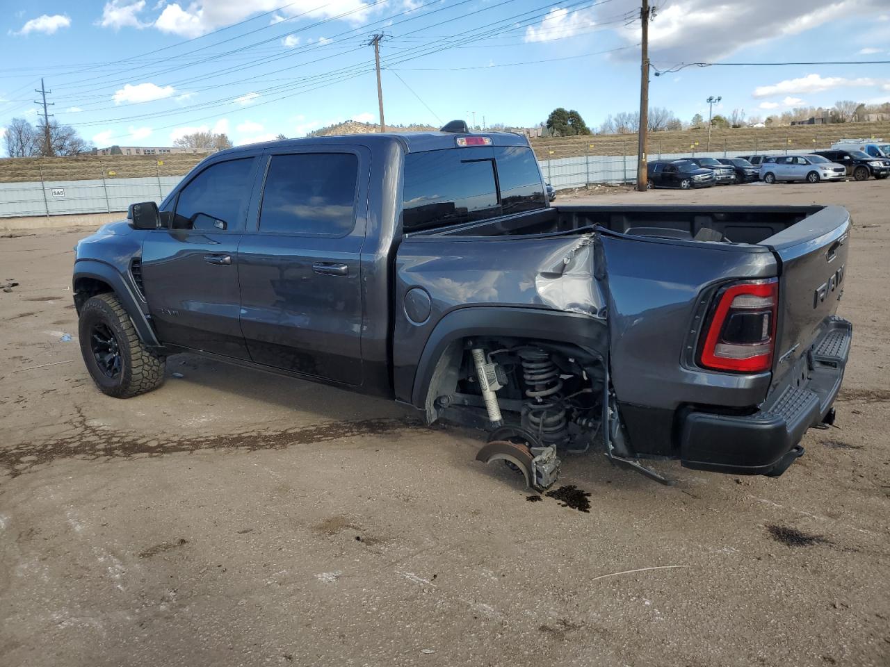 2021 RAM 1500 VIN 1C6SRFU98MN741605 Copart auction photo, side / rear end damage thumbnail 2