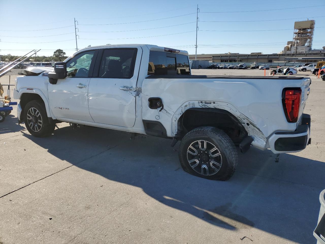 2022 GMC Sierra VIN 1GT49PEY0NF228566 Copart auction photo, front end / side damage thumbnail 2