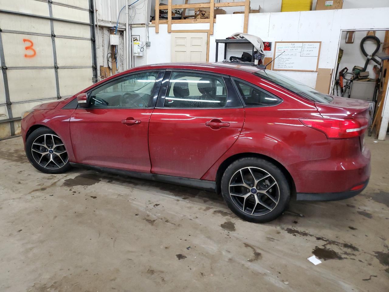 2017 Ford Focus VIN 1FADP3H26HL237404 Copart auction photo, side / front end damage thumbnail 2
