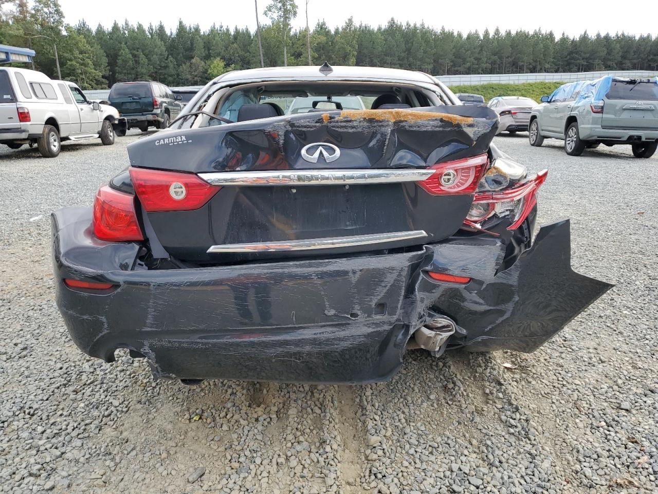 2014 Infiniti Q50 VIN JN1BV7AR8EM704840 Copart auction photo, all over damage thumbnail 6