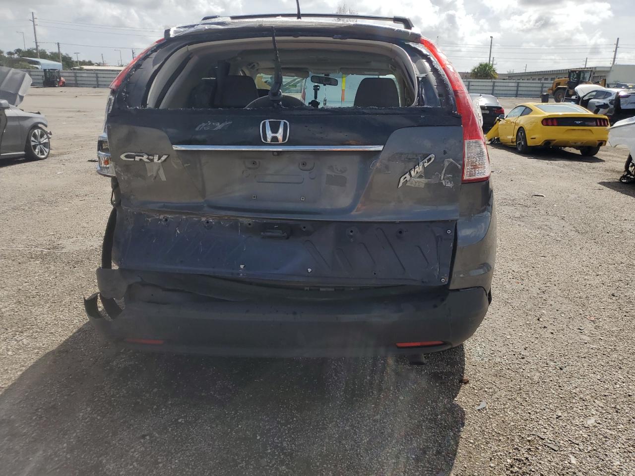 2014 Honda CR-V VIN 2HKRM4H70EH619079 Copart auction photo, rear end damage thumbnail 6