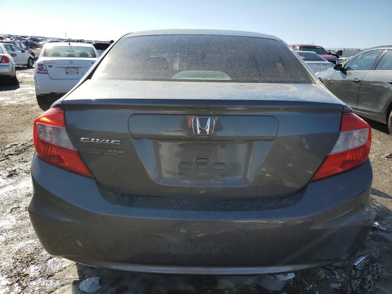 2012 Honda Civic VIN 19XFB2F85CE039515 Copart auction photo, water/flood / rear end damage thumbnail 6