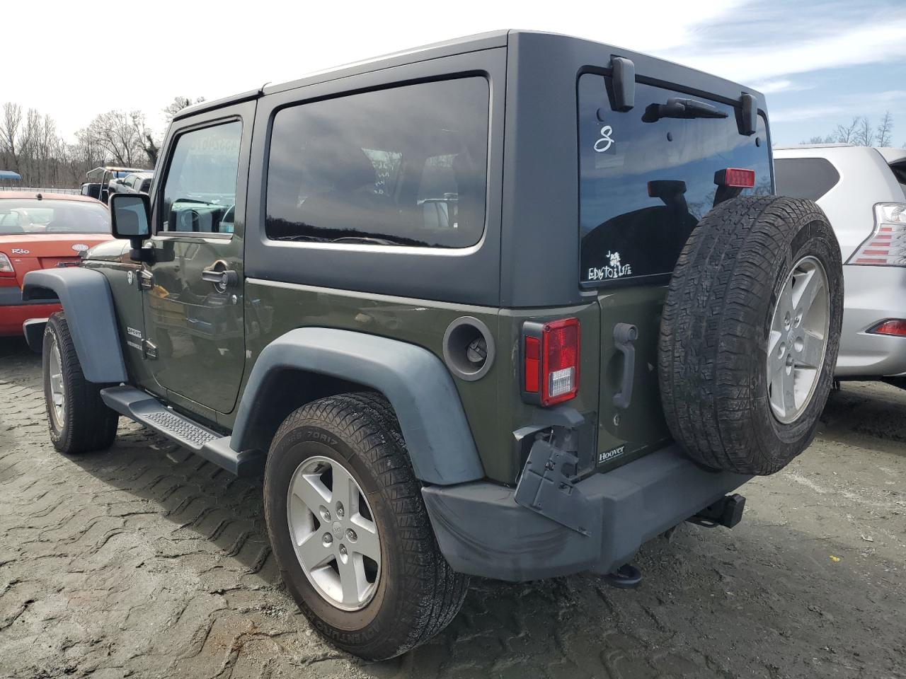 2015 Jeep Wrangler VIN 1C4AJWAGXFL581899 Copart auction photo, front end damage thumbnail 2
